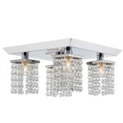 Wholesale - Noma Chrome And Crystal 4 Light Semi-Flush Ceiling Light Fixture C/P 2, UPC: 058219591840